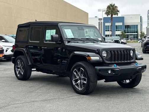 Black Clearcoat 2024 Jeep Wrangler 4xe Sport S