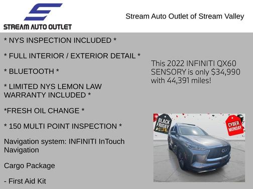 2022 INFINITI QX60 SENSORY