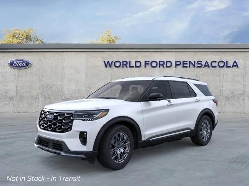White 2026 Ford Explorer Platinum