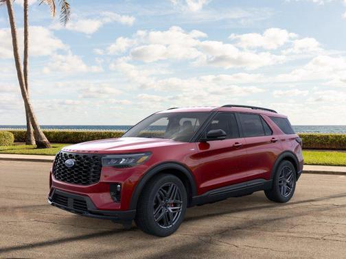 Rapid Red Metallic Tinted Clearcoat 2026 Ford Explorer ST-Line
