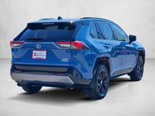 Cavalry Blue/Midnight Black Metallic 2023 Toyota RAV4 Hybrid SE
