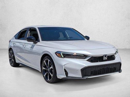 White 2025 Honda Civic Hybrid Sport Touring