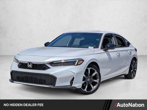 White 2025 Honda Civic Hybrid Sport Touring