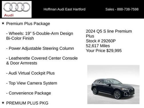 Mythos Black Metallic 2024 Audi Q5 45 S line quattro Premium