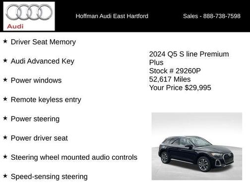 Mythos Black Metallic 2024 Audi Q5 45 S line quattro Premium