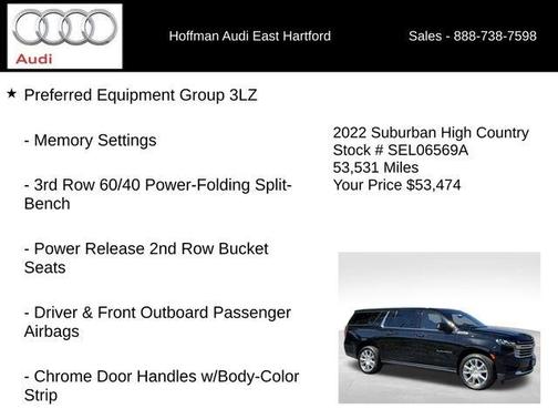 Black 2022 Chevrolet Suburban High Country