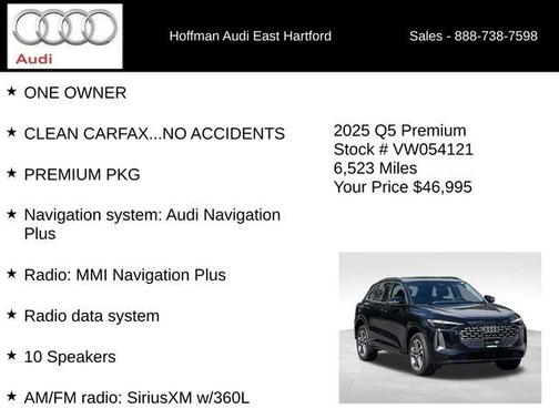 Mythos Black Metallic 2025 Audi Q5 2.0T quattro Premium