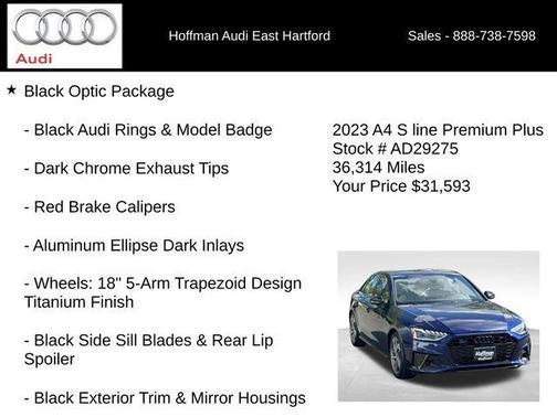 Navarra Blue Metallic 2023 Audi A4 45 S line Premium Plus