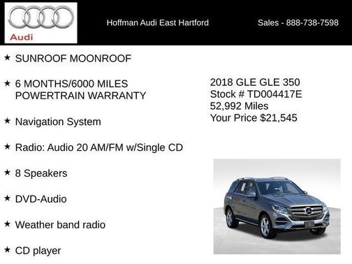 2018 Mercedes-Benz GLE 350 Base 4MATIC