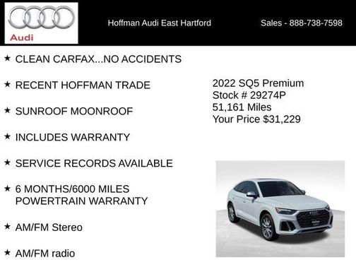 Glacier White Metallic 2022 Audi SQ5 3.0T Premium