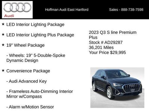 Mythos Black Metallic 2023 Audi Q3 45 S line Premium