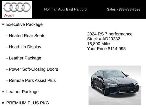 Mythos Black Metallic 2024 Audi RS 7 4.0T quattro Performance