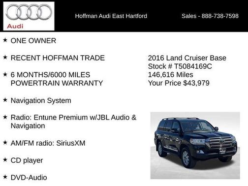 Midnight Black Metallic 2016 Toyota Land Cruiser V8