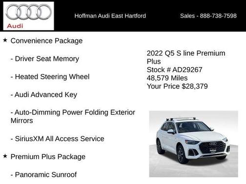Ibis White 2022 Audi Q5 45 S line quattro Premium