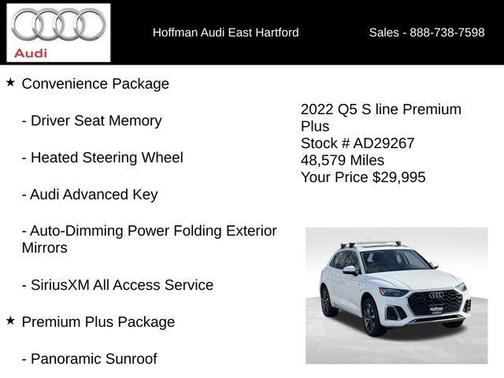 Ibis White 2022 Audi Q5 45 S line quattro Premium