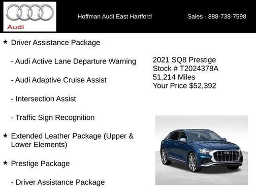 Galaxy Blue Metallic 2021 Audi SQ8 4.0T Prestige