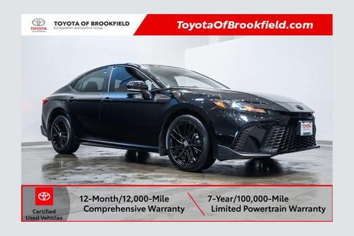 Midnight Black Metallic 2025 Toyota Camry SE