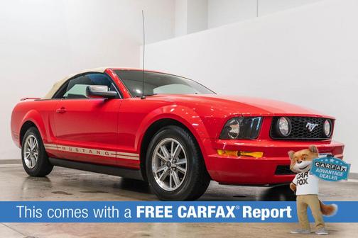 Red 2005 Ford Mustang Deluxe