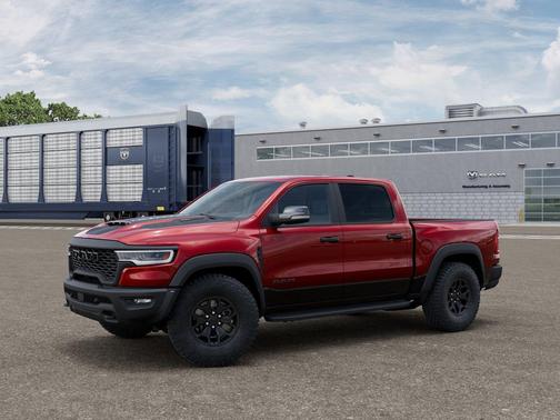 Red 2026 RAM 1500 RHO Crew Cab 4x4 5'7' Box