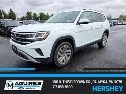 Pure White 2021 Volkswagen Atlas 3.6 SEL