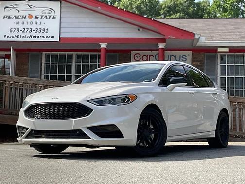 White Platinum Metallic Tri-Coat 2017 Ford Fusion Sport