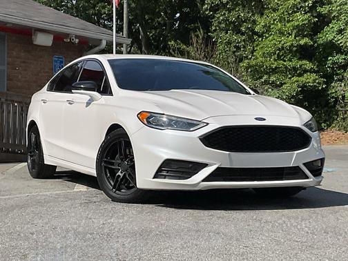 White Platinum Metallic Tri-Coat 2017 Ford Fusion Sport