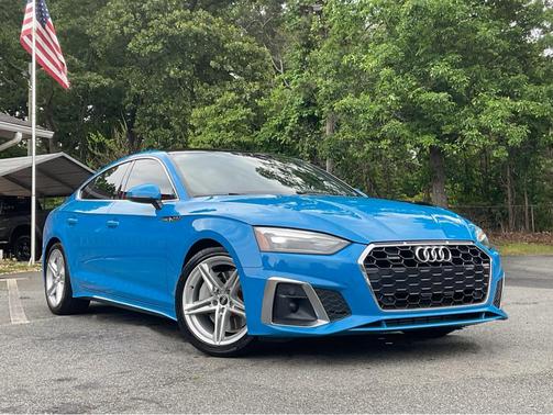 BLUE 2021 Audi A5 Sportback 45 S Line Premium
