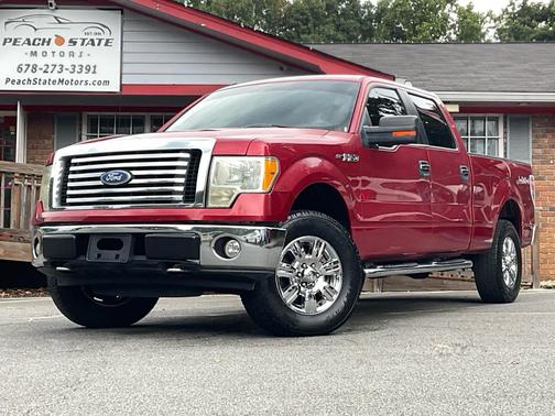 RED 2010 Ford F-150 XLT