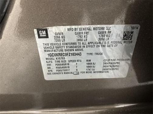 2015 Chevrolet Silverado 1500 2LT