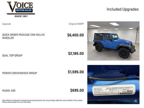 2016 Jeep Wrangler Willys Wheeler