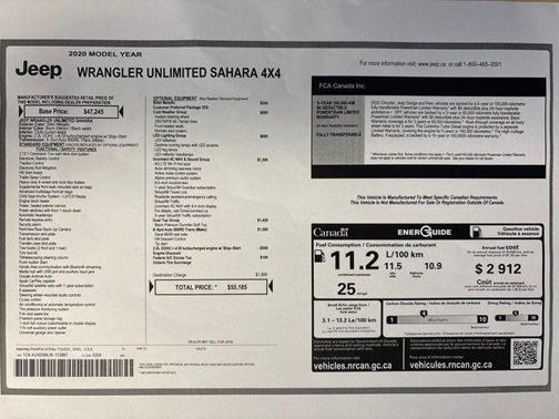 2020 Jeep Wrangler Unlimited Sahara
