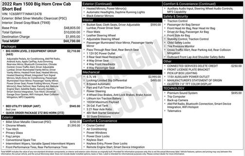 2022 RAM 1500 Big Horn/Lone Star