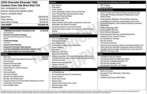 2026 Chevrolet Silverado 1500 Custom