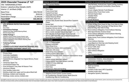 2025 Chevrolet Traverse LT