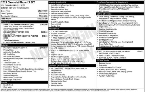 2022 Chevrolet Blazer 3LT