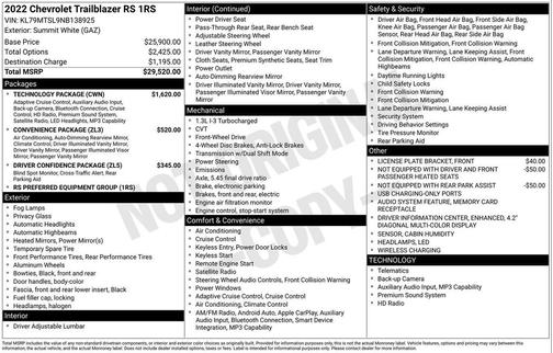 2022 Chevrolet Trailblazer RS