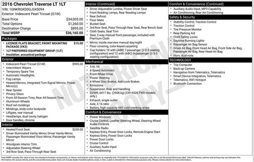 2016 Chevrolet Traverse 1LT