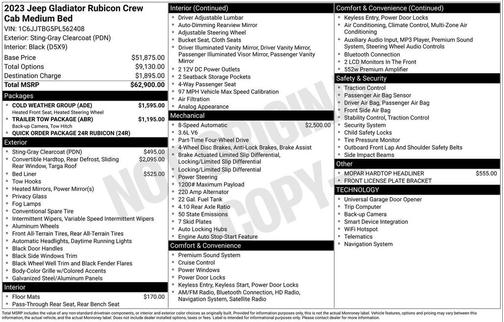 2023 Jeep Gladiator Rubicon