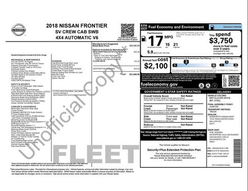 2018 Nissan Frontier SV