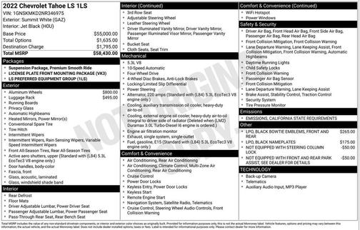 2022 Chevrolet Tahoe LS
