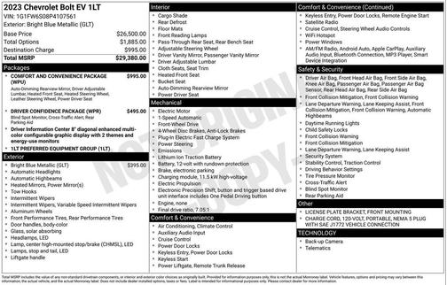 2023 Chevrolet Bolt EV FWD 1LT
