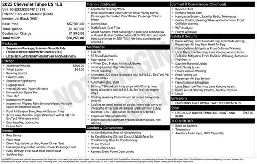 2023 Chevrolet Tahoe LS