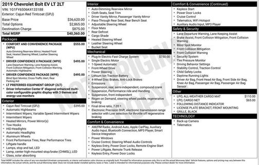 2019 Chevrolet Bolt EV LT