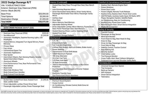 2022 Dodge Durango R/T AWD