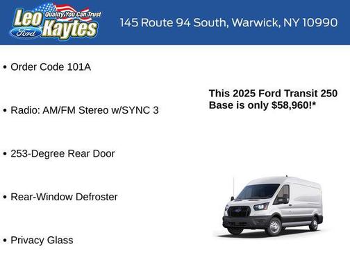 2025 Ford Transit-250 Base