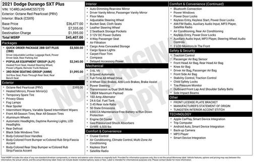 2021 Dodge Durango SXT Plus