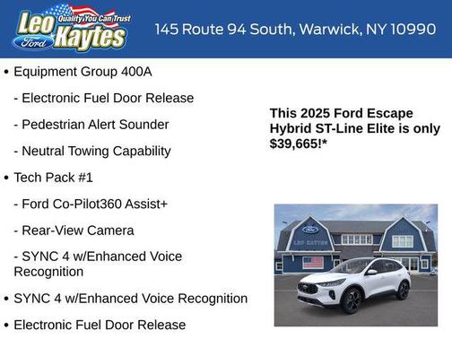 2025 Ford Escape ST-Line Select