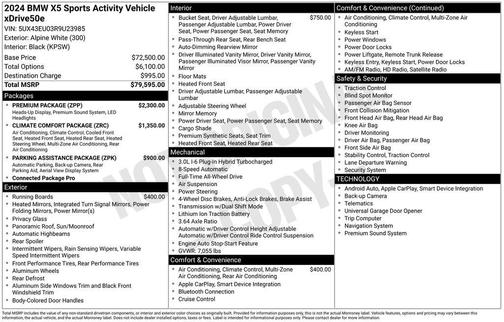 2024 BMW X5 PHEV xDrive50e