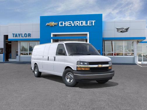 Summit White 2026 Chevrolet Express 3500 3500 Extended Wheelbase, WT, RWD