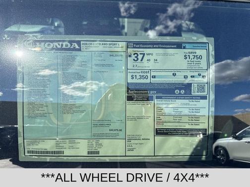 2026 Honda CR-V Hybrid Sport-L AWD